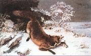Courbet, Gustave The Fox in the Snow oil painting picture wholesale